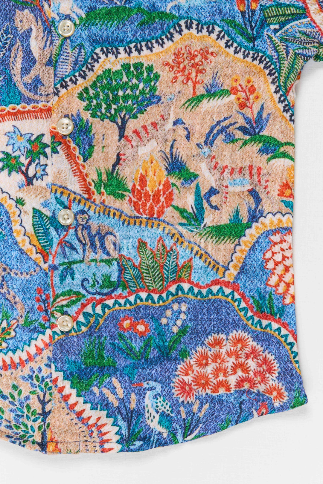 The Nesavu Boys Cotton Shirt Boys Digital Print Cotton Shirt for Vacation and Casual Days Nesavu Nesavu boys digital print cotton shirt for vacation wear breathable muslin cotton kids shirt