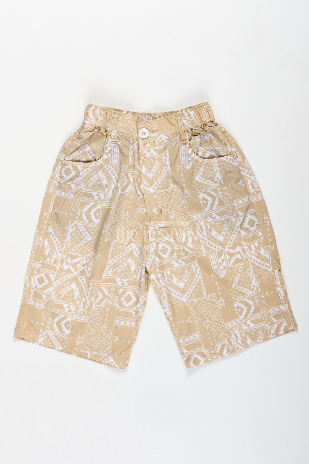 The Nesavu Boys Shorts Boys Digital Printed Shorts in Yellow Cotton Blend with Lightweight Feel and Stylish Fit Nesavu 26 (6Y) / Yellow BWS022AB-26 Nesavu Yellow Boys Digital Printed Cotton Shorts Lightweight Comfort Playful Design