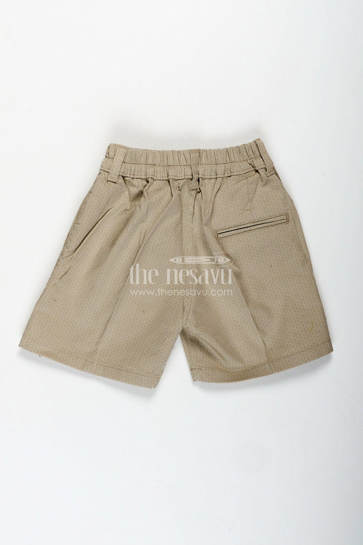 The Nesavu Boys Shorts Boys Elastic Waist Shorts in Cotton Blend with Relaxed Fit and Textured Finish for Everyday Wear Nesavu Nesavu Boys Cotton Blend Elastic Waist Shorts Textured Finish Functional Everyday Fit