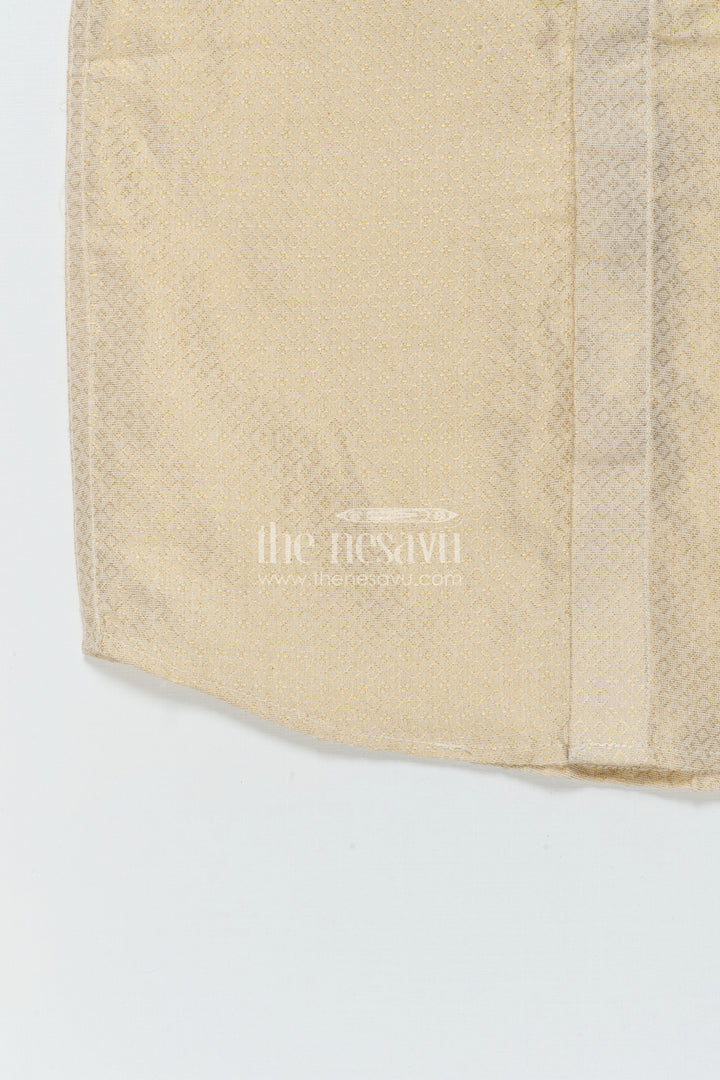 The Nesavu Boys Silk Shirt Boys Embossed Silk Shirt for Weddings and Traditional Occasions Nesavu Nesavu boys embossed tissue silk shirt for weddings and festive traditional functions