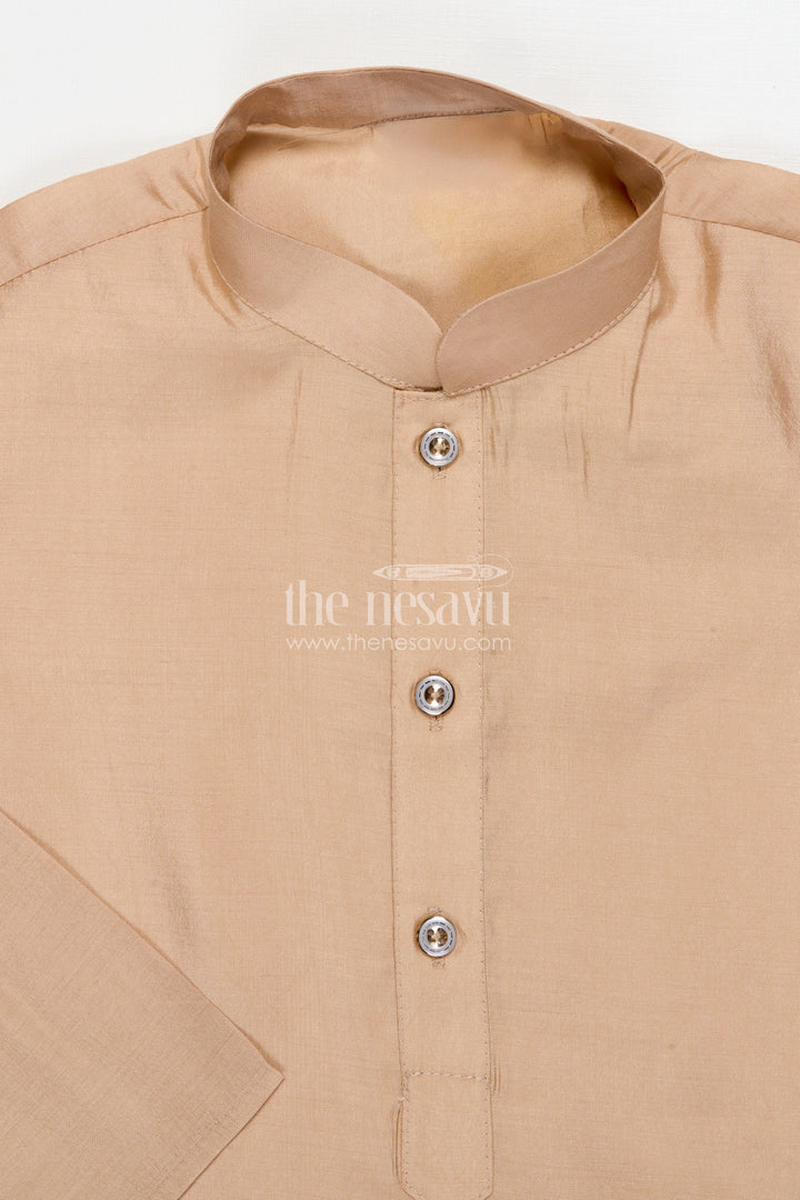 The Nesavu Boys Jacket Sets Boys Embroidered Jacket Set for Festive Functions and Wedding Receptions Nesavu Nesavu boys jacket kurta set with embroidered Nehru jacket for festive occasions and wedding wear