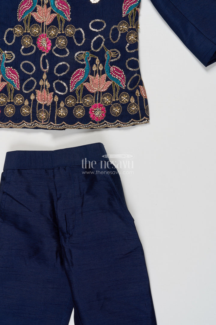 The Nesavu Boys Jacket Sets Boys Embroidered Jacket Set for Festive Functions and Weddings Nesavu Nesavu boys festive jacket set designer embroidery weddings traditional functions