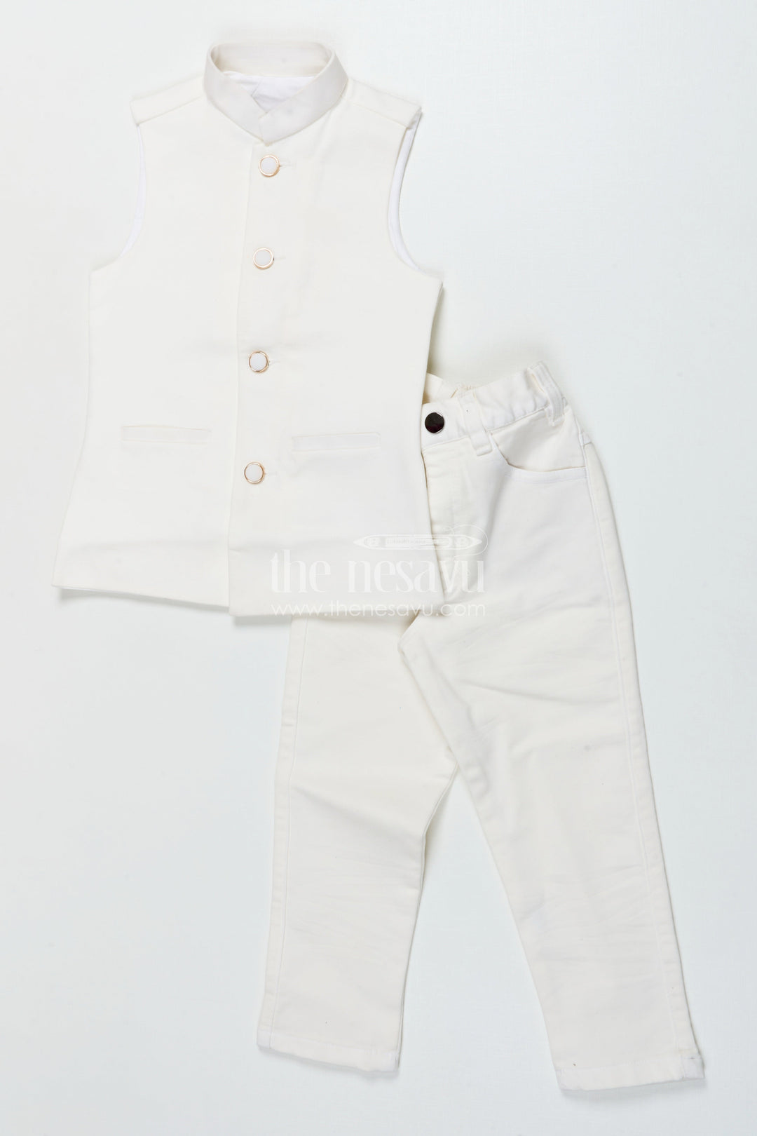 The Nesavu Boys Jacket Sets Boys Embroidered Jacket Set for Wedding and Festive Events Nesavu Nesavu boys velvet embroidered jacket set weddings traditional family functions