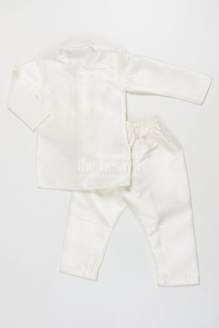 The Nesavu Boys Jacket Sets Boys Embroidered Jacket Set for Weddings and Festive Functions Nesavu Nesavu boys silk jacket set with embroidered Nehru jacket for weddings and traditional functions