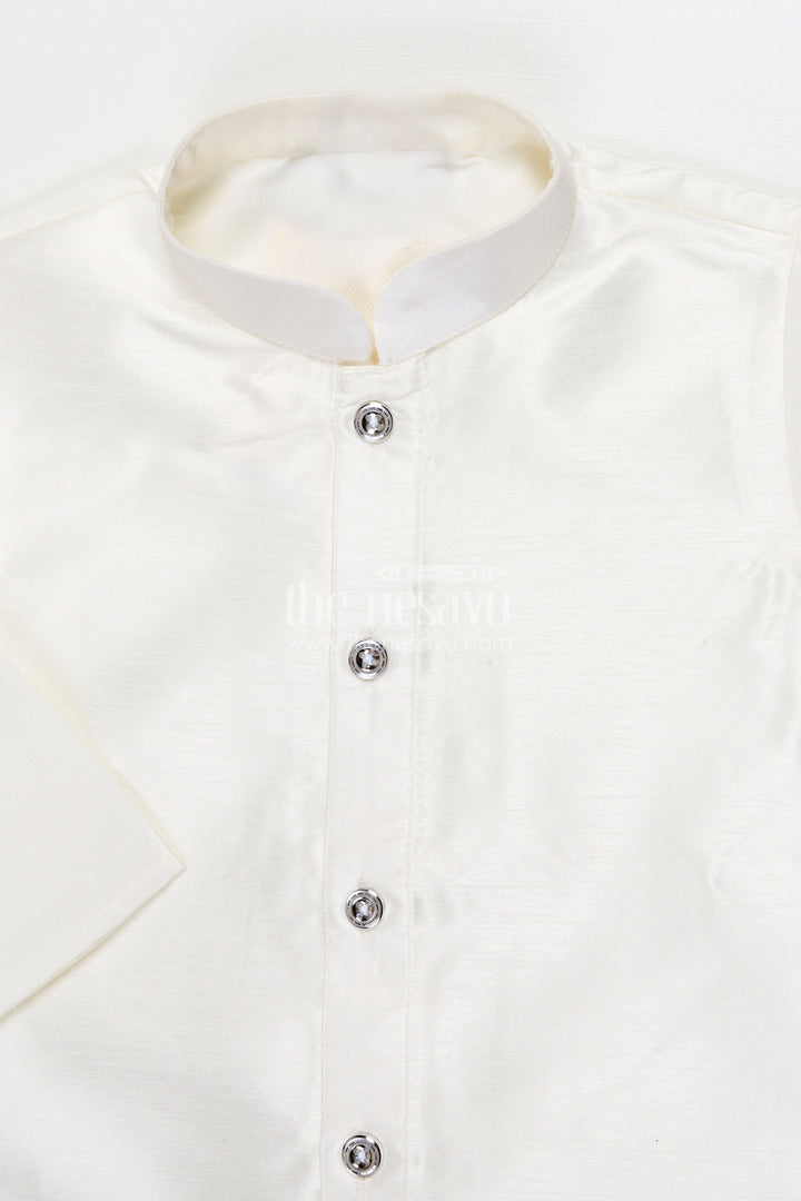 The Nesavu Boys Jacket Sets Boys Embroidered Jacket Set for Weddings and Festive Functions Nesavu Nesavu boys silk jacket set with embroidered Nehru jacket for weddings and traditional functions