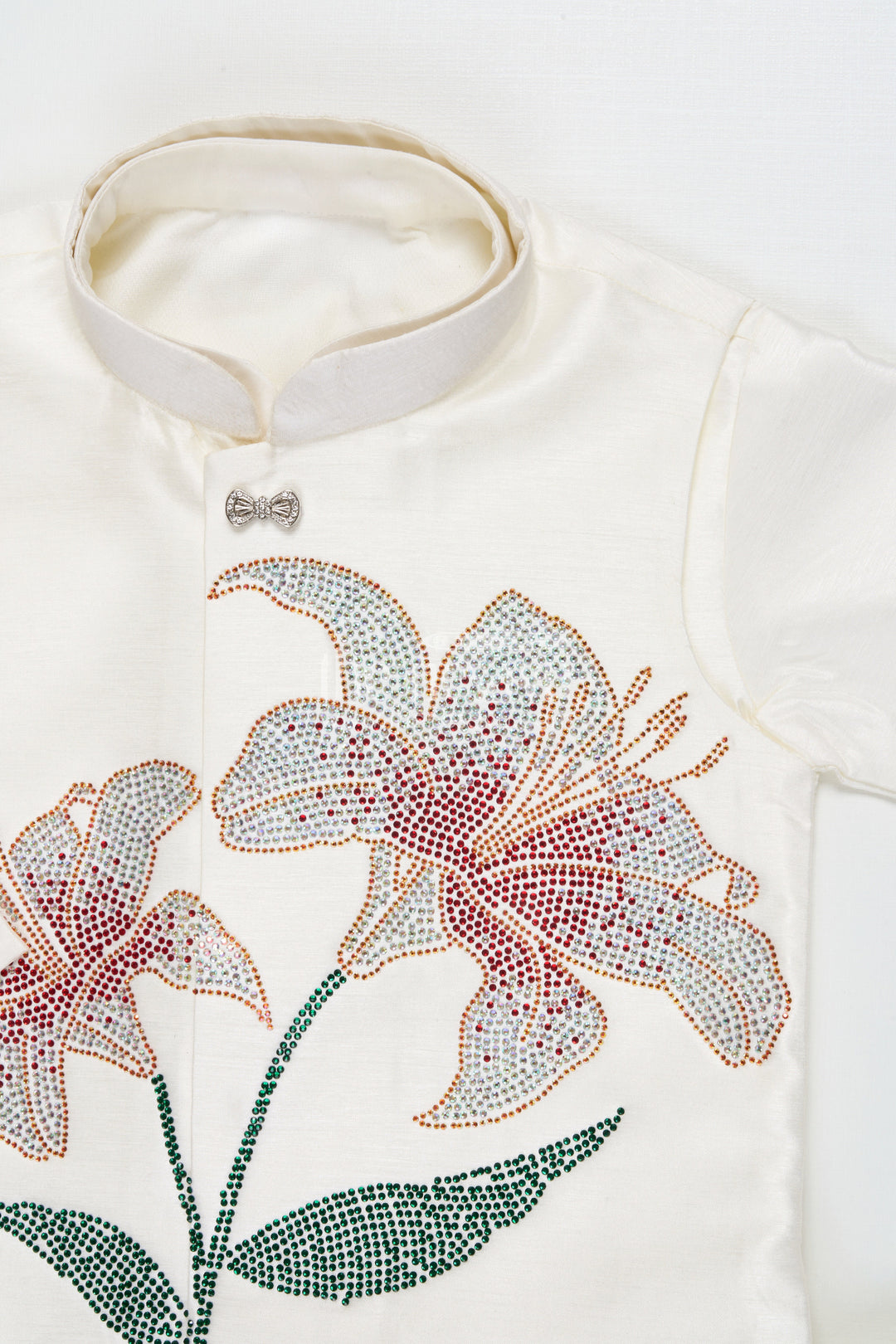 The Nesavu Boys Jacket Sets Boys Embroidered Jacket Set for Weddings and Festive Functions Nesavu Nesavu boys silk jacket set with embroidered Nehru jacket for weddings and traditional functions