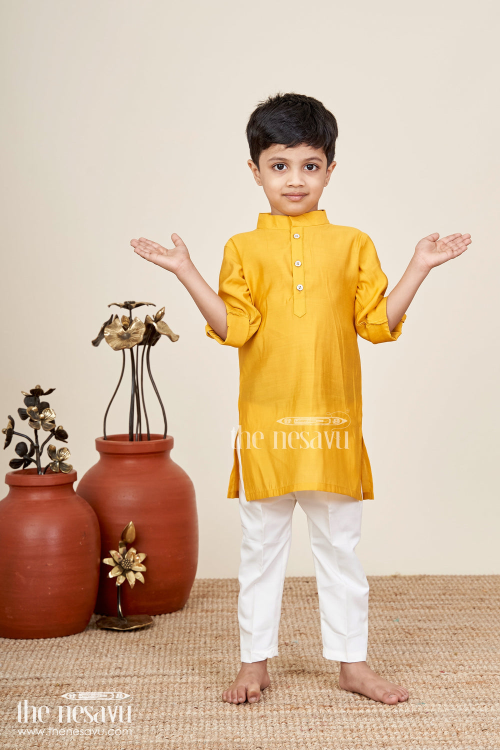 The Nesavu Boys Jacket Sets Boys ethnic jacket and kurta pant set for traditional occasions Nesavu Nesavu boys kurta pant set embroidered jacket  ideal weddings festive functions