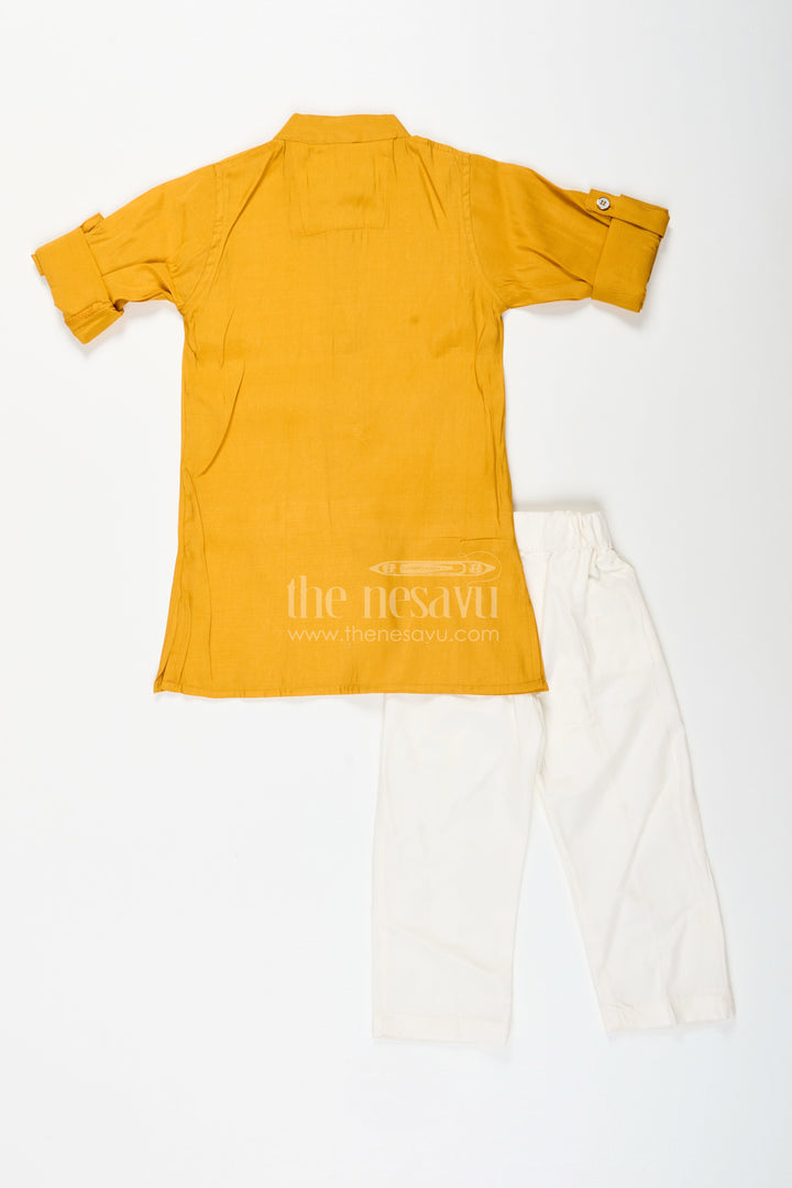 The Nesavu Boys Jacket Sets Boys ethnic jacket and kurta pant set for traditional occasions Nesavu Nesavu boys kurta pant set embroidered jacket  ideal weddings festive functions