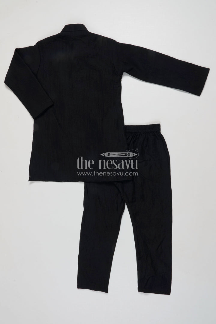 The Nesavu Boys Jacket Sets Boys Ethnic Jacket Set for Family Functions and Festivals Nesavu Nesavu boys silk blend ethnic jacket kurta set weddings pujas traditional celebrations