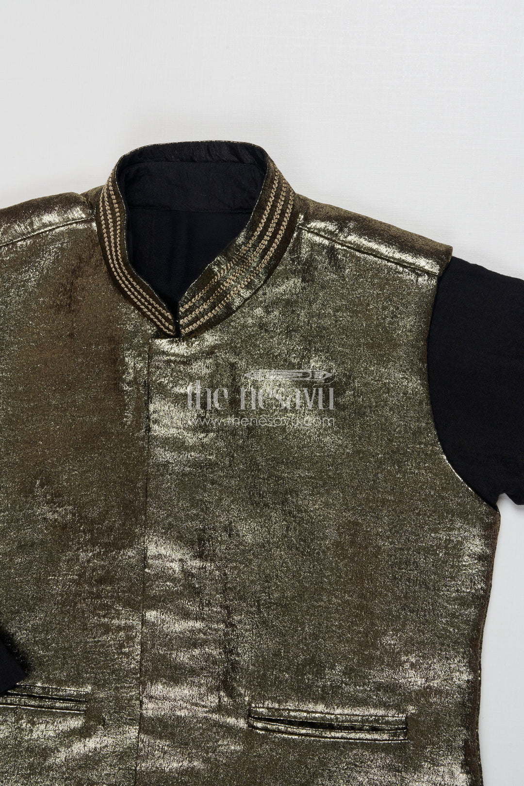 The Nesavu Boys Jacket Sets Boys Ethnic Jacket Set for Family Functions and Festivals Nesavu Nesavu boys silk blend ethnic jacket kurta set weddings pujas traditional celebrations