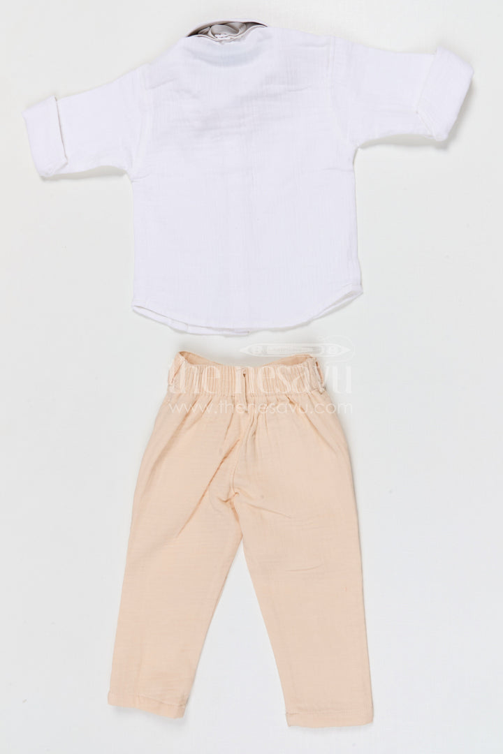 The Nesavu Boys Jacket Sets Boys Ethnic Jacket Set for Weddings and Cultural Family Functions Nesavu Nesavu boys muslin cotton ethnic jacket set for weddings festive events and cultural celebrations