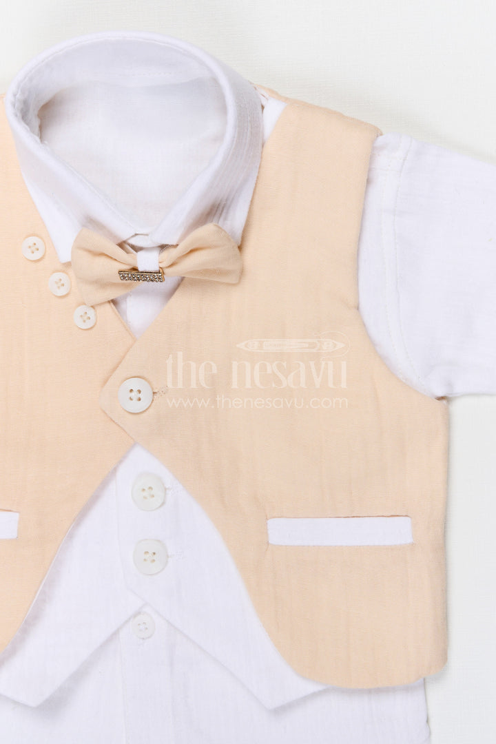 The Nesavu Boys Jacket Sets Boys Ethnic Jacket Set for Weddings and Cultural Family Functions Nesavu Nesavu boys muslin cotton ethnic jacket set for weddings festive events and cultural celebrations