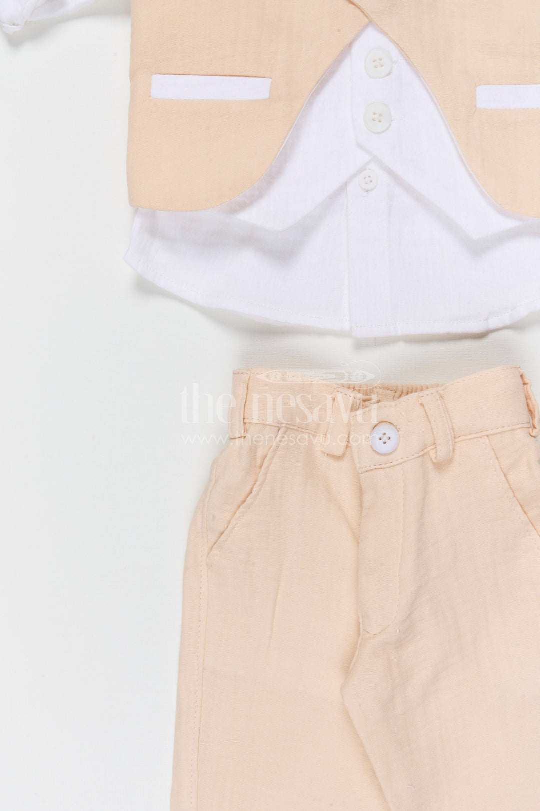 The Nesavu Boys Jacket Sets Boys Ethnic Jacket Set for Weddings and Cultural Family Functions Nesavu Nesavu boys muslin cotton ethnic jacket set for weddings festive events and cultural celebrations