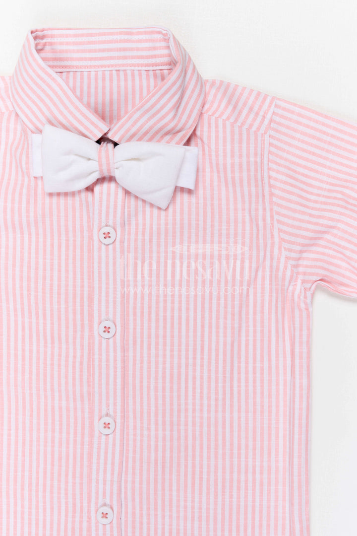 The Nesavu Boys Jacket Sets Boys Ethnic Jacket Set for Weddings and Festive Occasions Nesavu Nesavu boys cotton jacket set with striped design for weddings festive occasions and family celebrations