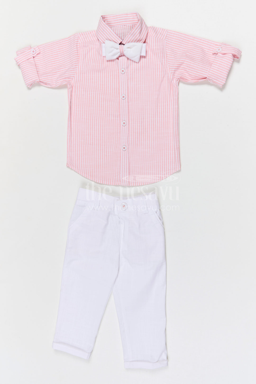 The Nesavu Boys Jacket Sets Boys Ethnic Jacket Set for Weddings and Festive Occasions Nesavu Nesavu boys cotton jacket set with striped design for weddings festive occasions and family celebrations