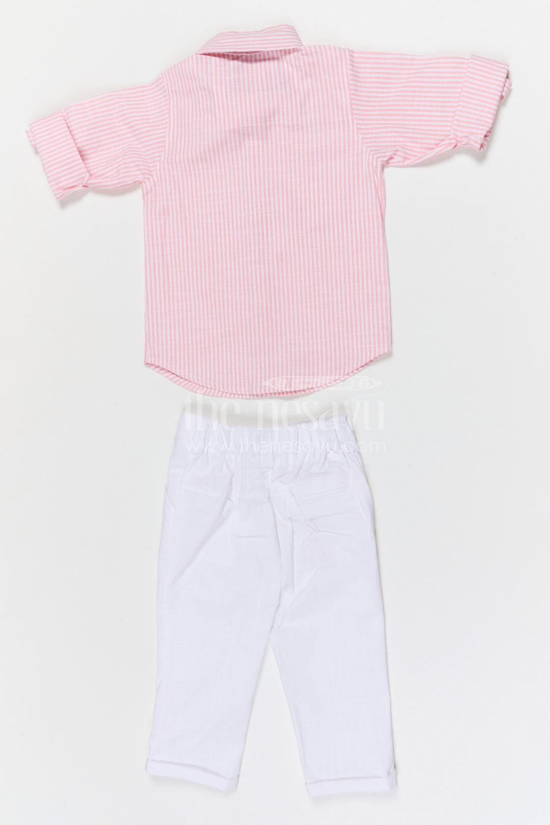 The Nesavu Boys Jacket Sets Boys Ethnic Jacket Set for Weddings and Festive Occasions Nesavu Nesavu boys cotton jacket set with striped design for weddings festive occasions and family celebrations