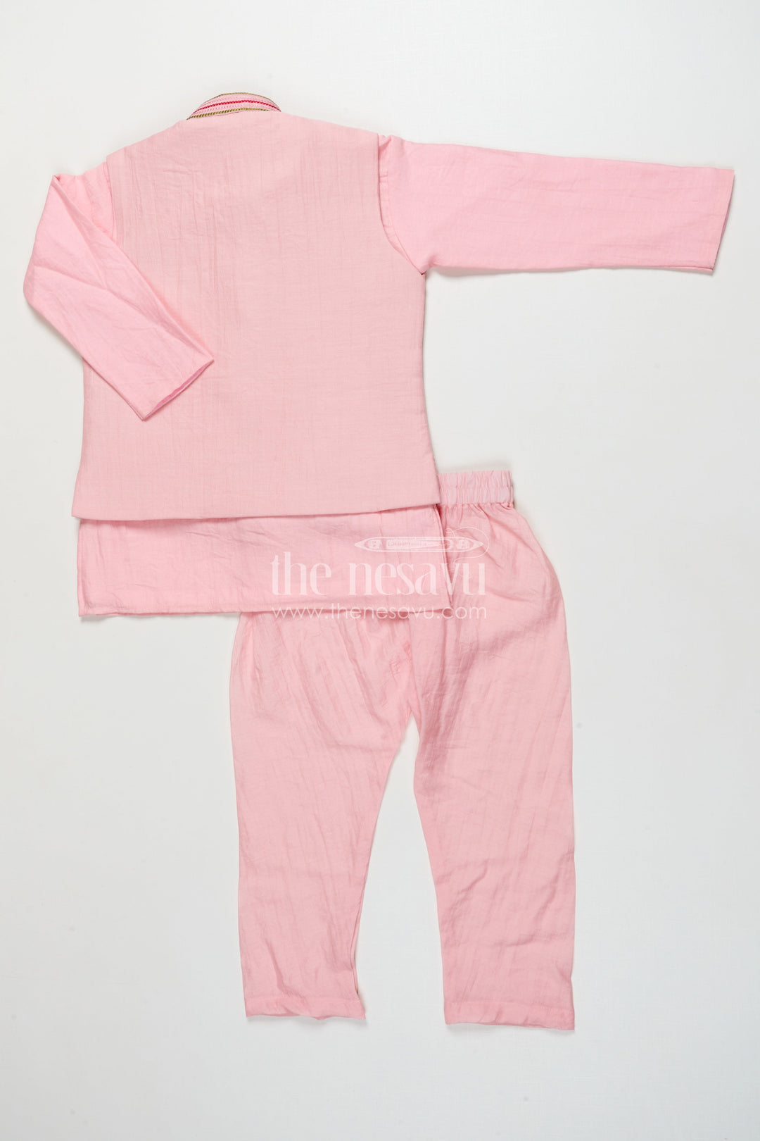 The Nesavu Boys Jacket Sets Boys Ethnic Jacket Set with Embroidered Festive Waistcoat Nesavu Nesavu boys ethnic jacket set designer patch jacket cultural events festive occasions