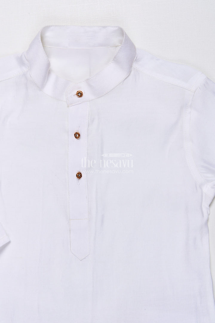 The Nesavu Boys Jacket Sets Boys Ethnic Kurta Jacket Set with Embroidery for Weddings and Family Events Nesavu Nesavu boys kurta jacket set embroidery silk blend festive outfit weddings special occasions