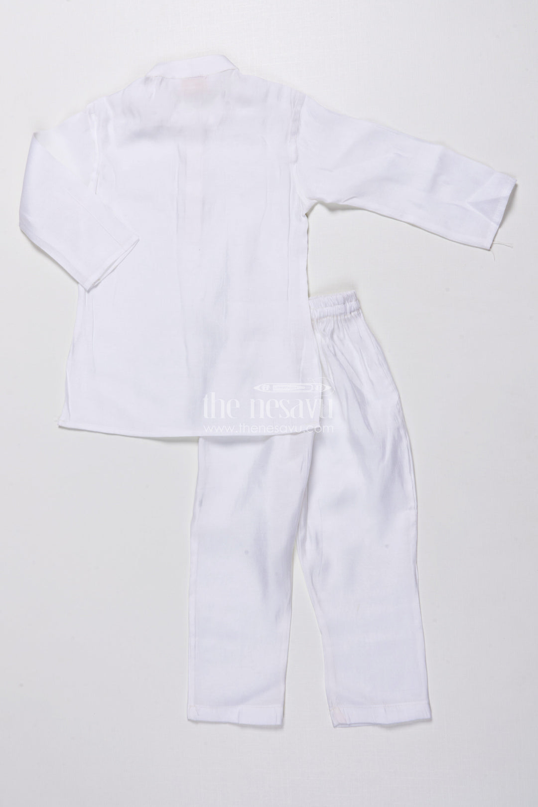 The Nesavu Boys Jacket Sets Boys Ethnic Kurta Jacket Set with Embroidery for Weddings and Family Events Nesavu Nesavu boys kurta jacket set embroidery silk blend festive outfit weddings special occasions