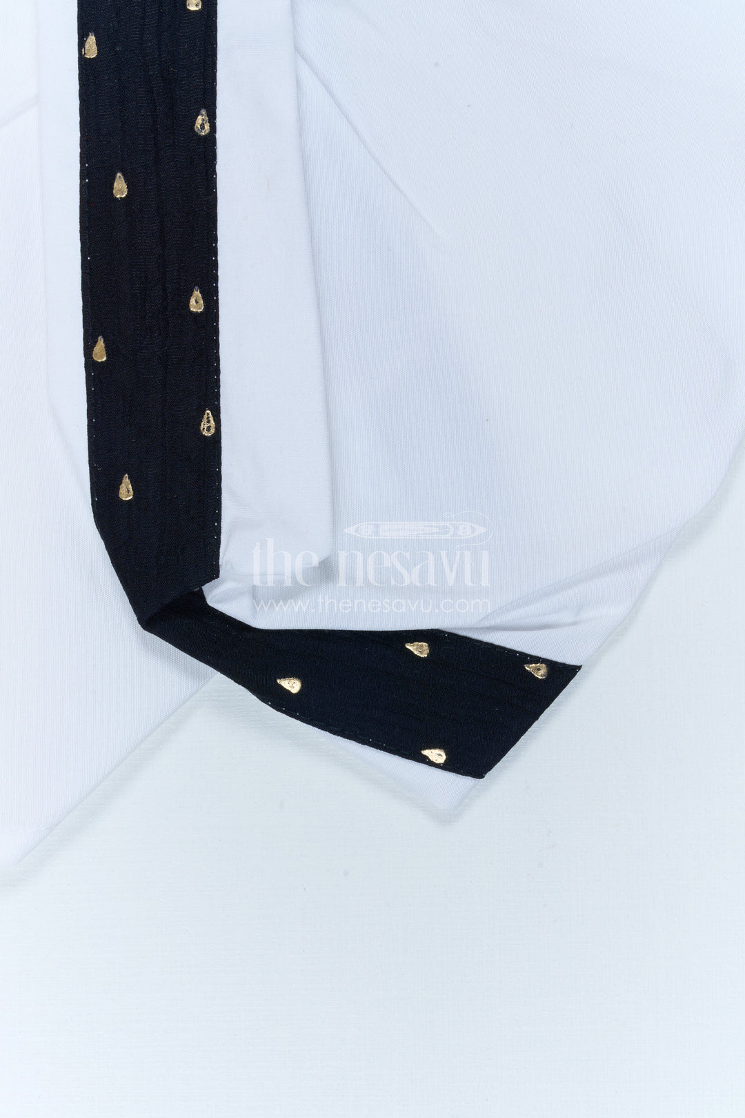 The Nesavu Boys Dothi Set Boys Festive Dothi Set for Traditional Family Occasions Nesavu Nesavu Boys Festive Dothi Set With Foil Motif Kurta For Traditional Family Celebrations