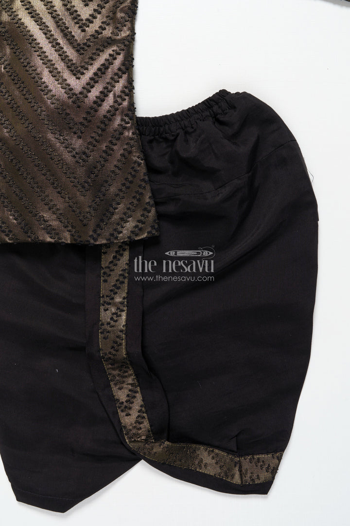 The Nesavu Boys Dothi Set Boys Festive Dothi Set for Weddings and Religious Ceremonies Nesavu Nesavu boys festive dothi kurta set silk blend  ideal weddings traditional family functions