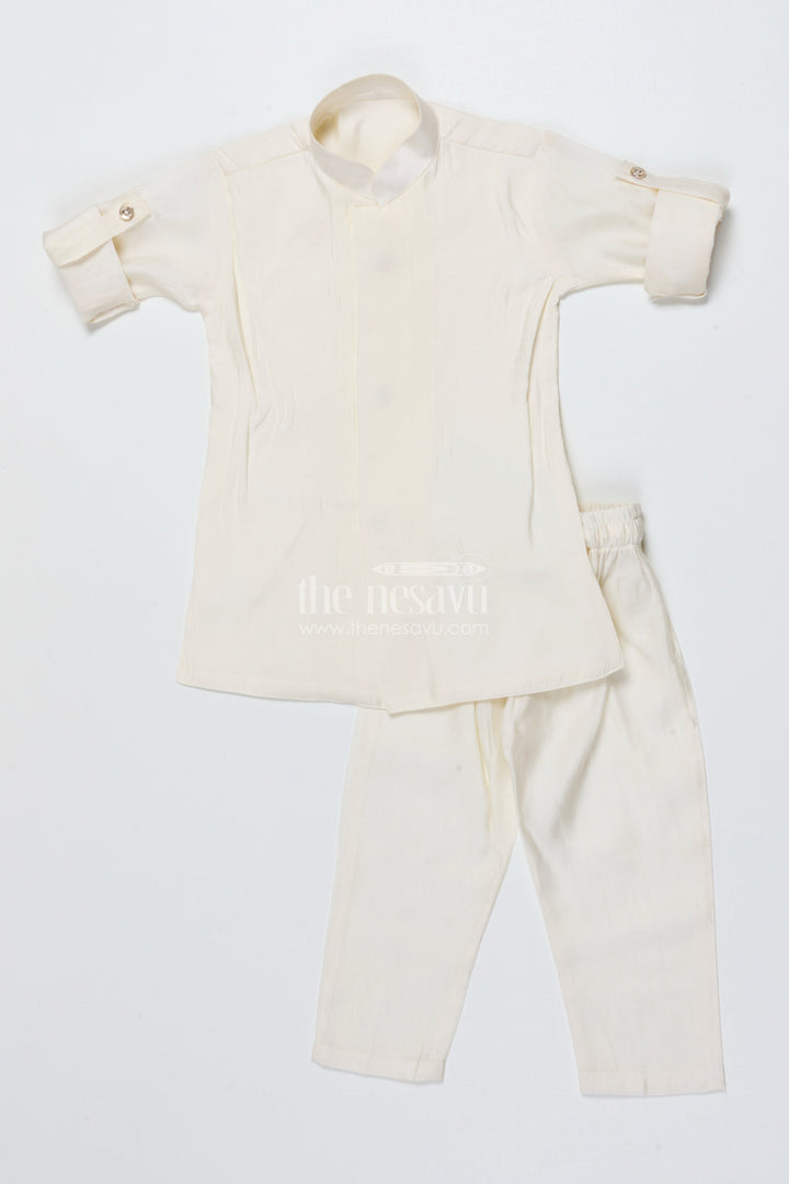 The Nesavu Boys Jacket Sets Boys Festive Jacket Set for Family Functions and Cultural Wear Nesavu Nesavu boys jacket kurta set embroidered Nehru jacket ethnic functions festive days