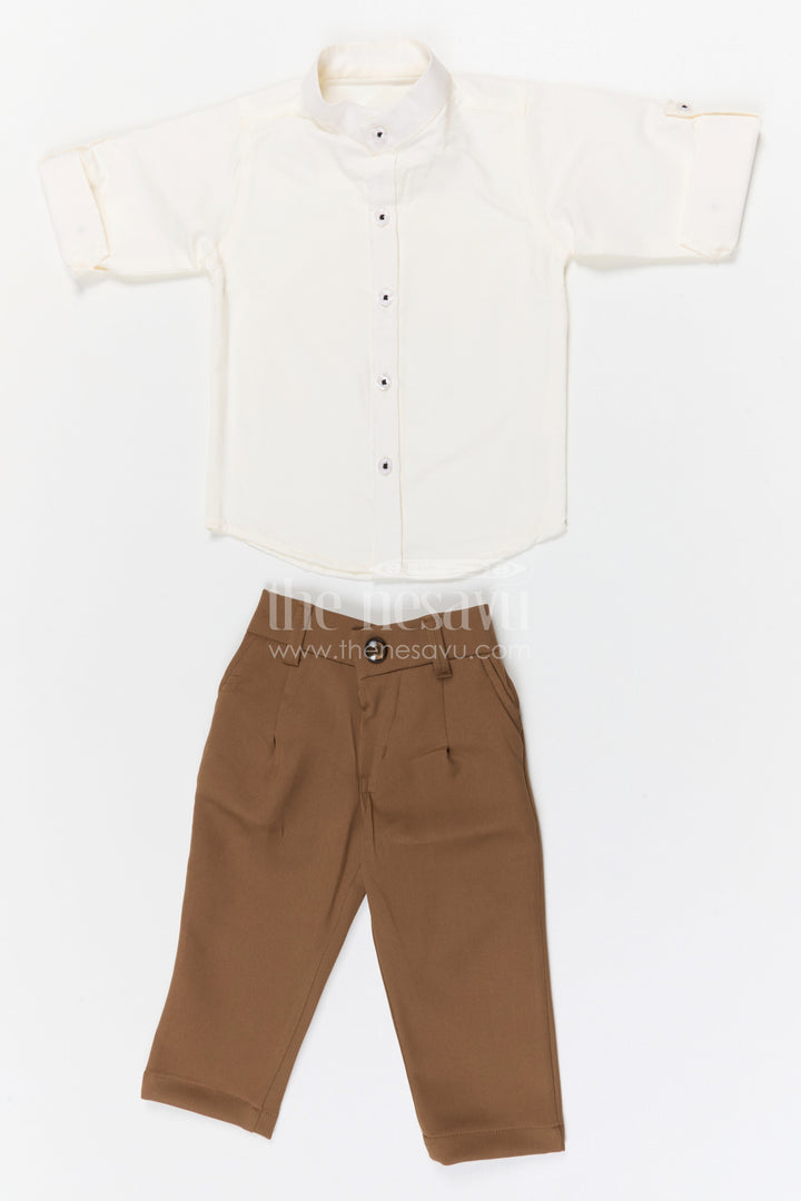 The Nesavu Boys Jacket Sets Boys Festive Jacket Set for Weddings Nesavu Nesavu boys cotton cambric embroidered jacket set for weddings festive celebrations and special events