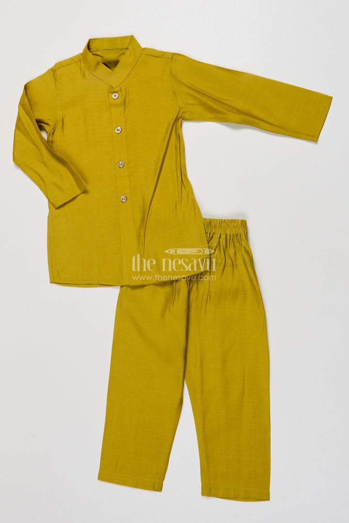 The Nesavu Boys Jacket Sets Boys Festive Jacket Set with Embroidered Digital Print for Weddings Nesavu Nesavu boys ethnic jacket set embroidered digital print weddings festive functions