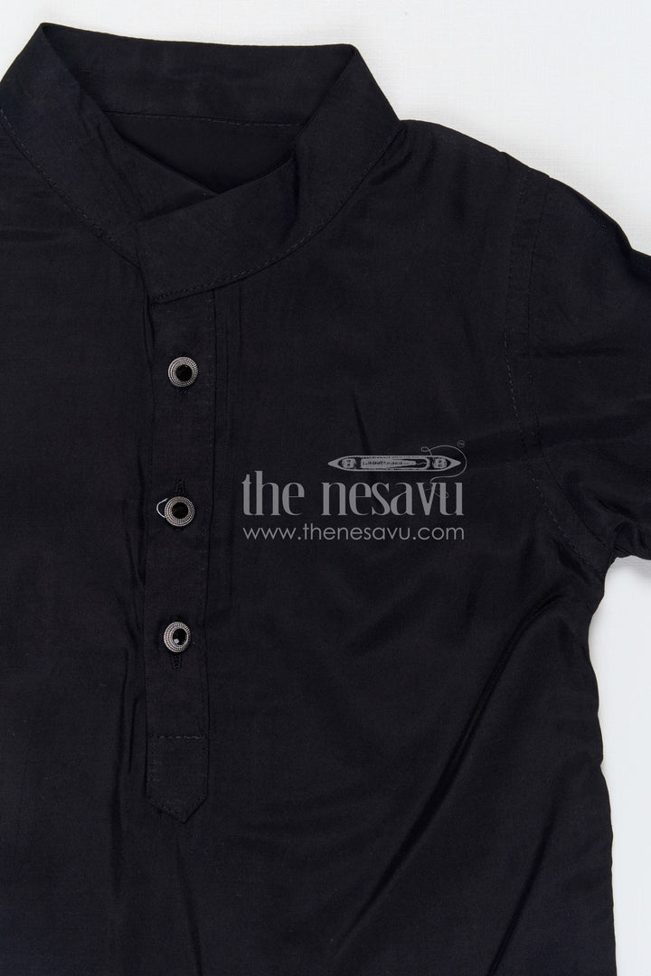 The Nesavu Boys Jacket Sets Boys Festive Kurta Jacket Set for Weddings and Celebrations Nesavu Nesavu boys silk cotton embroidered kurta jacket set for weddings festive celebrations and family occasions