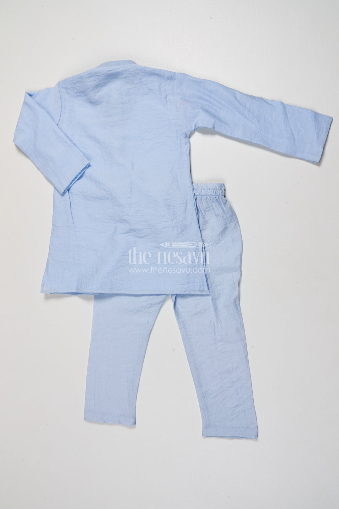 The Nesavu Boys Jacket Sets Boys Festive Kurta Set with Patch Embroidery for Ethnic Day and Pujas Nesavu Nesavu boys ethnic cotton kurta set designer patch festive school days family pujas