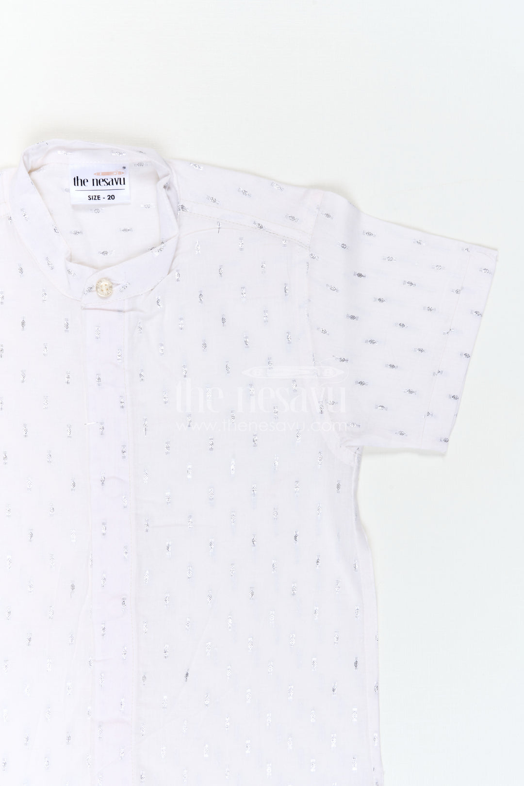 The Nesavu Boys Cotton Shirt Boys Festive Shirt for Family Function Wear Nesavu Nesavu Boys Festive Shirt For Family Function Wear With Cotton Comfort And Mandarin Collar