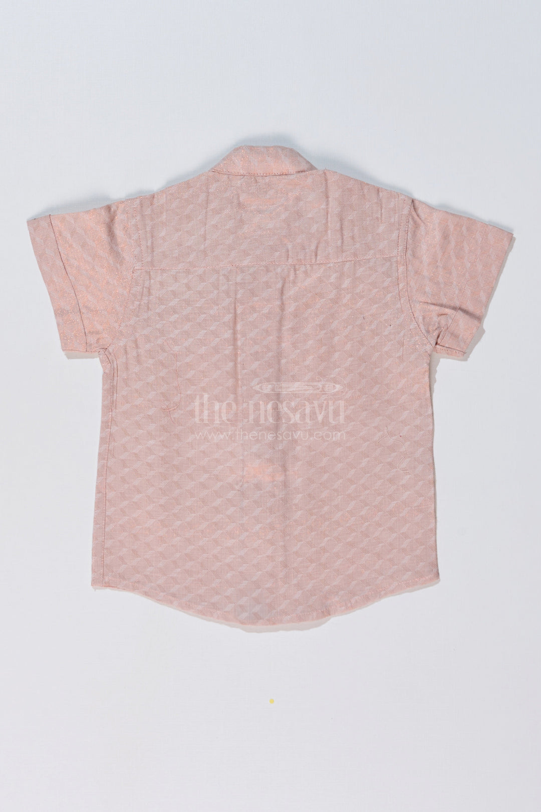 The Nesavu Boys Silk Shirt Boys Festive Silk Blend Shirt in Gold with Elephant Embroidery and Traditional Design Nesavu Nesavu Boys Festive Silk Blend Shirt Elephant Embroidery Mandarin Collar