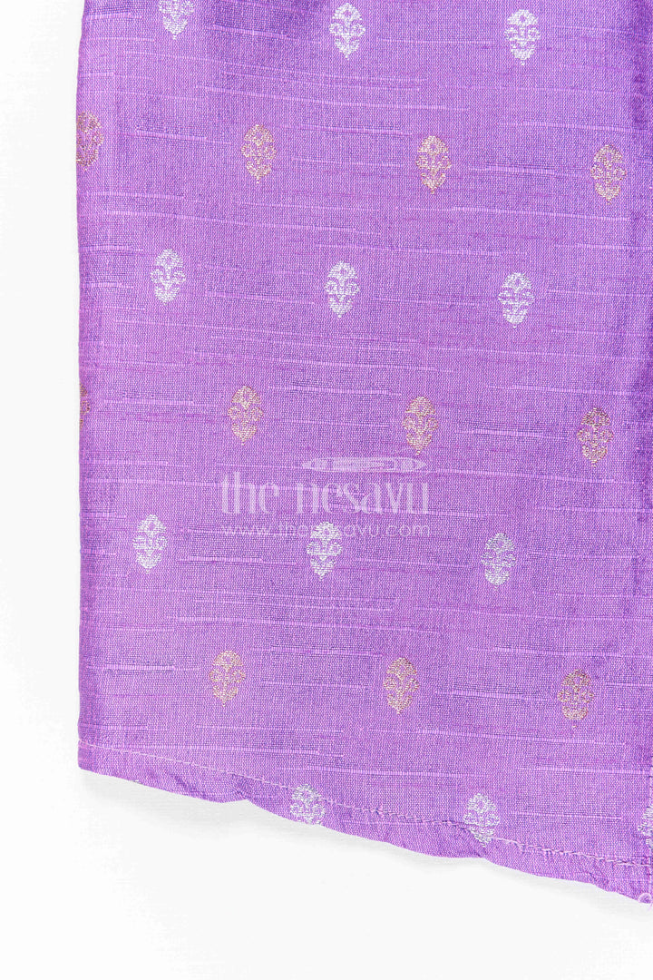The Nesavu Boys Silk Shirt Boys Festive Silk Shirt for Cultural Events and Family Gatherings Nesavu Nesavu Boys Festive Raw Silk Shirt With Jacquard Butta Motifs For Cultural Celebrations