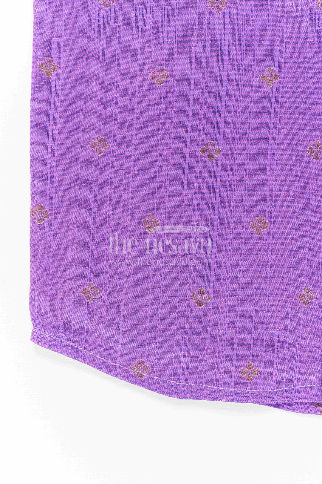 The Nesavu Boys Silk Shirt Boys Festive Silk Shirt for Temple Visits and Special Occasions Nesavu Nesavu Boys Festive Raw Silk Shirt With Jacquard Butta Design For Cultural Events