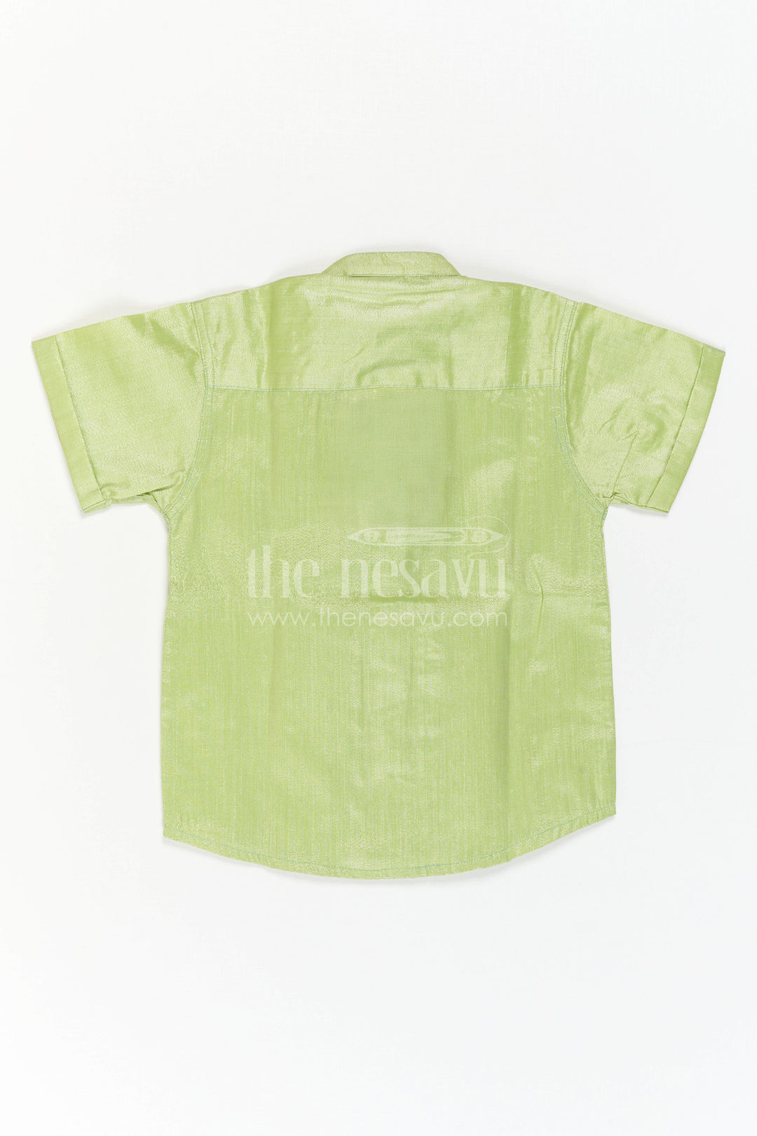 The Nesavu Boys Silk Shirt Boys Festive Silk Shirt for Traditional Celebrations Nesavu Nesavu Boys Tissue Silk Shirt For Traditional Celebrations Weddings And Festive Family Events