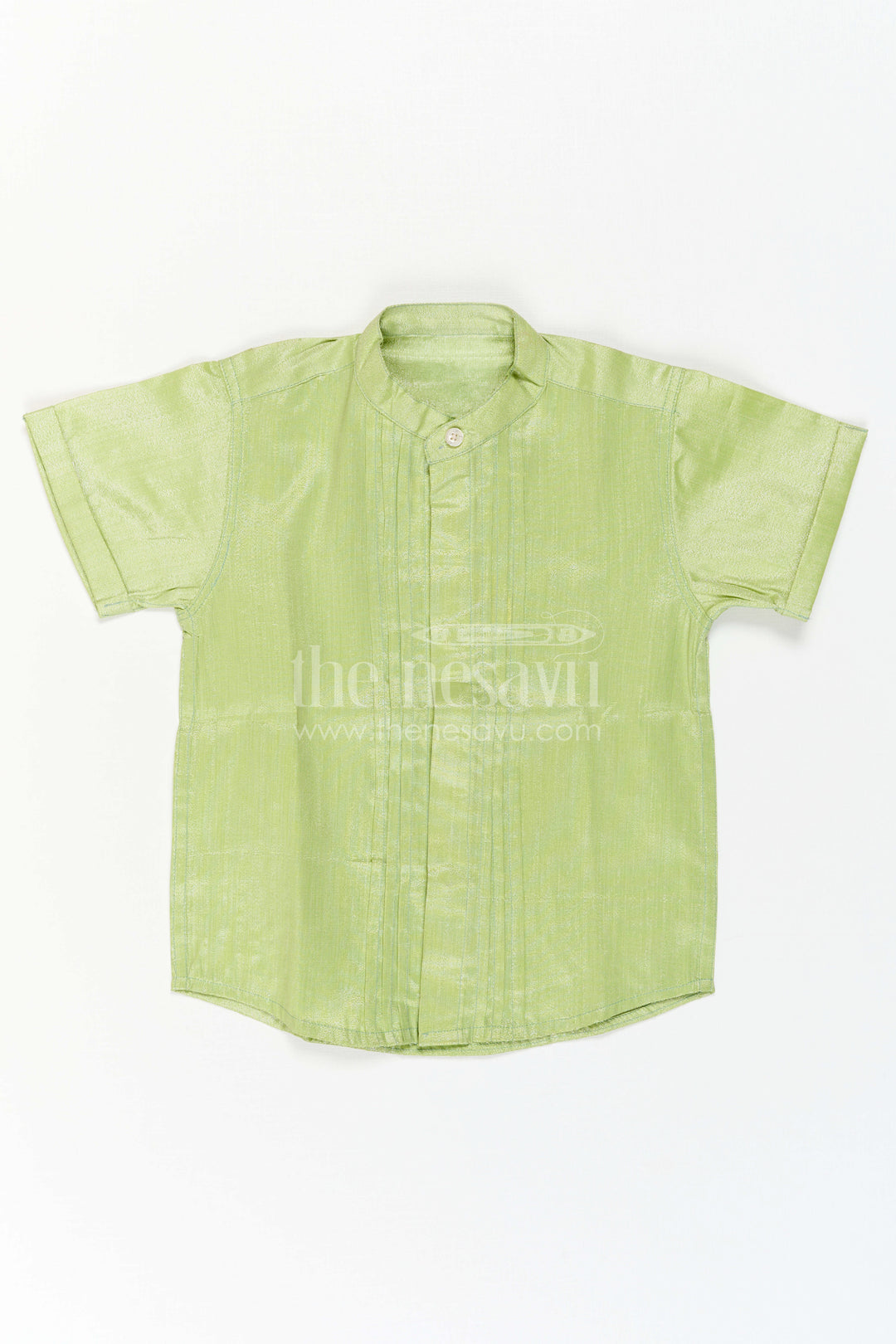 The Nesavu Boys Silk Shirt Boys Festive Silk Shirt for Traditional Celebrations Nesavu Nesavu Boys Tissue Silk Shirt For Traditional Celebrations Weddings And Festive Family Events