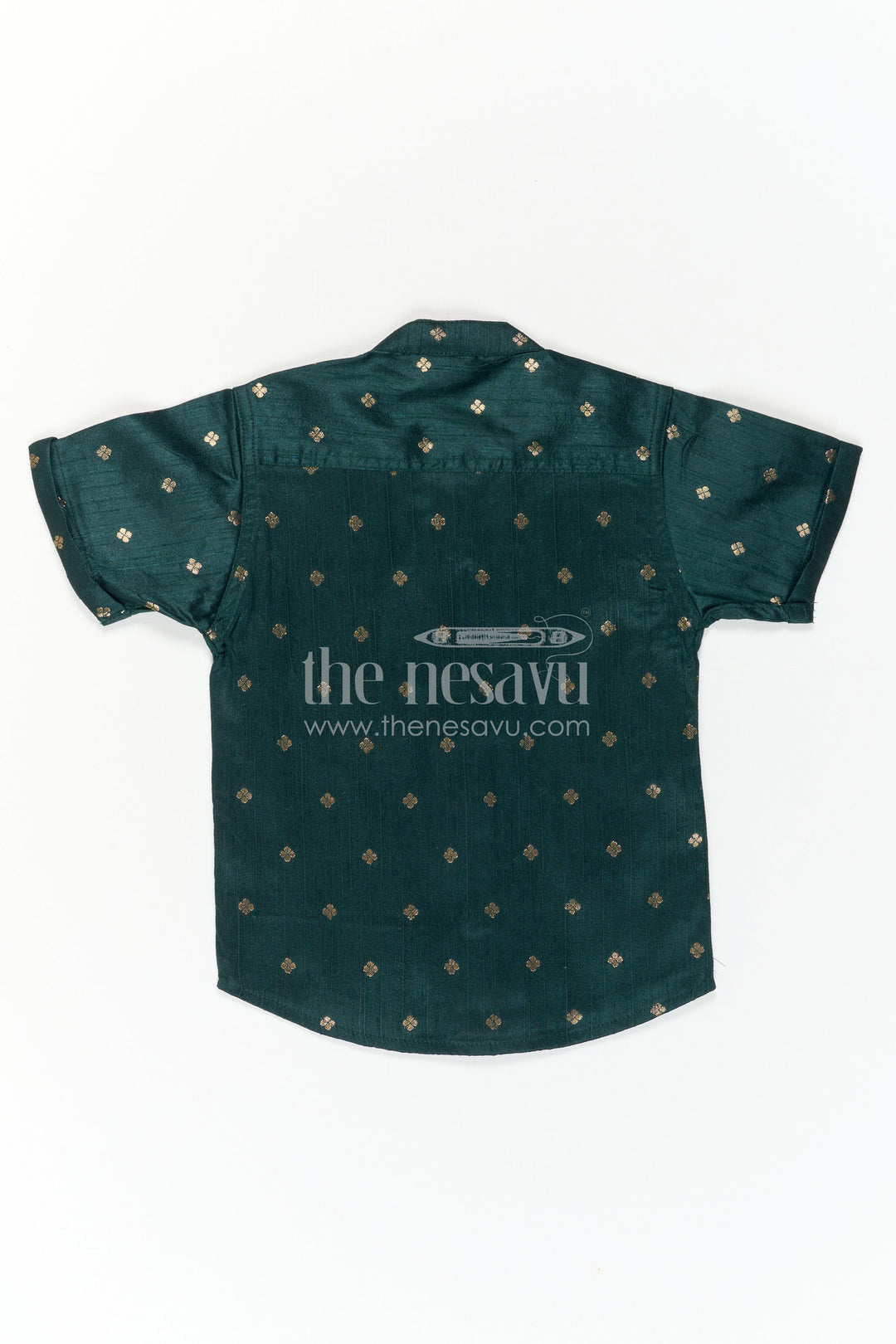 The Nesavu Boys Silk Shirt Boys Festive Silk Shirt for Wedding Receptions and Family Functions Nesavu Nesavu Boys Raw Silk Shirt With Jacquard Butta Design For Weddings And Festive Gatherings