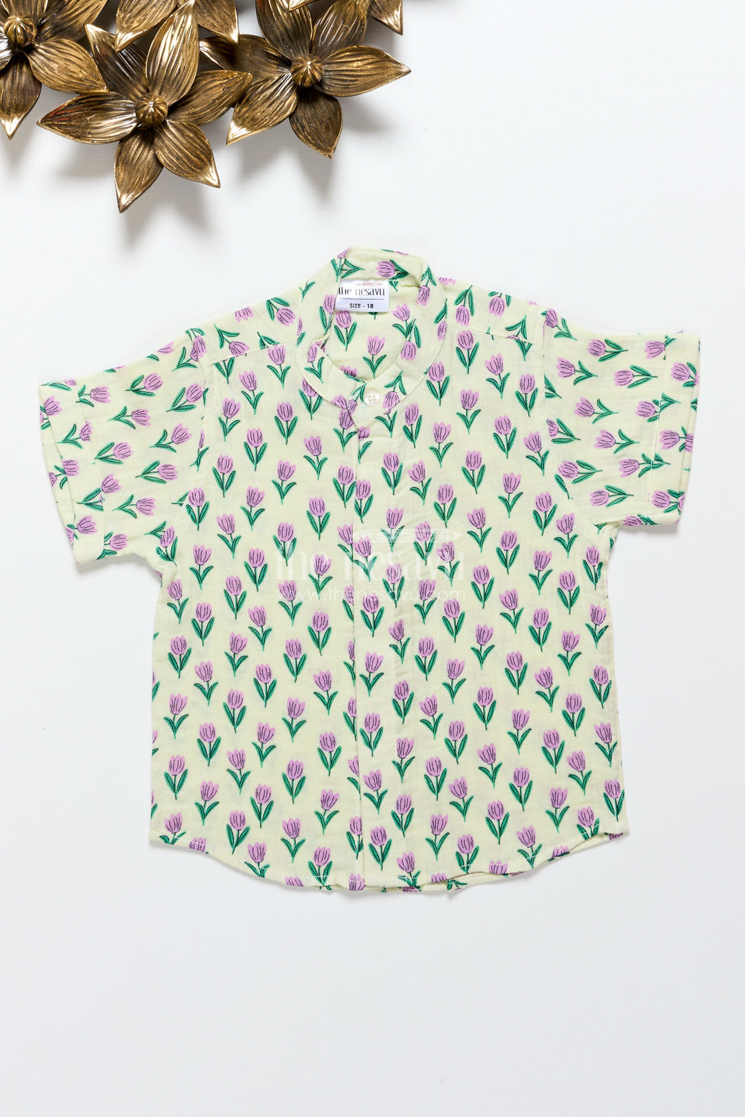 The Nesavu Boys Cotton Shirt Boys Floral Muslin Shirt for Ethnic Day and Casual Wear Nesavu 16 (1Y) / Multicolor BS333A-16 Nesavu boys floral muslin cotton shirt ethnic day casual functions summer dressing