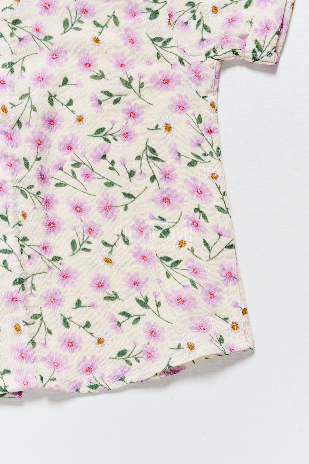 The Nesavu Boys Cotton Shirt Boys Floral Muslin Shirt for Festive Dressing and Casual Celebrations Nesavu Nesavu boys muslin cotton floral shirt festive wear casual functions ethnic day school