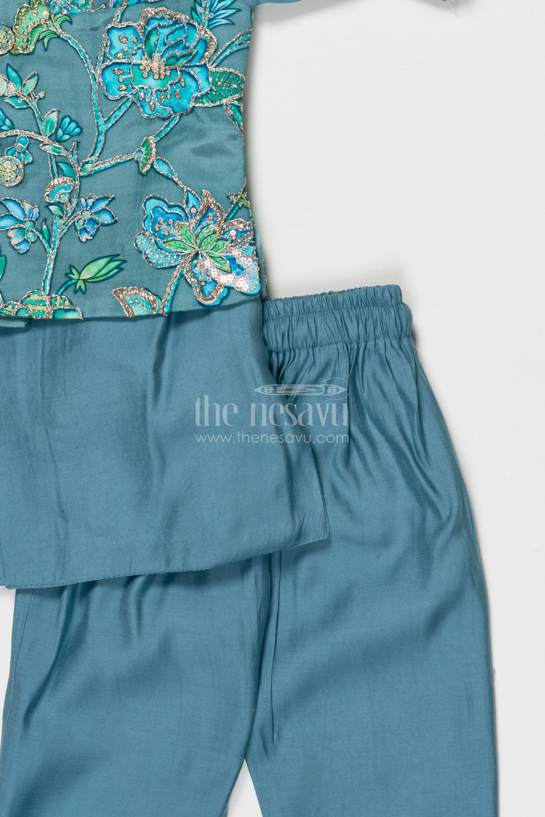 The Nesavu Boys Jacket Sets Boys Jacket Kurta Set for Festive Functions and Weddings Nesavu Nesavu boys jacket kurta set floral embroidery weddings festive occasions