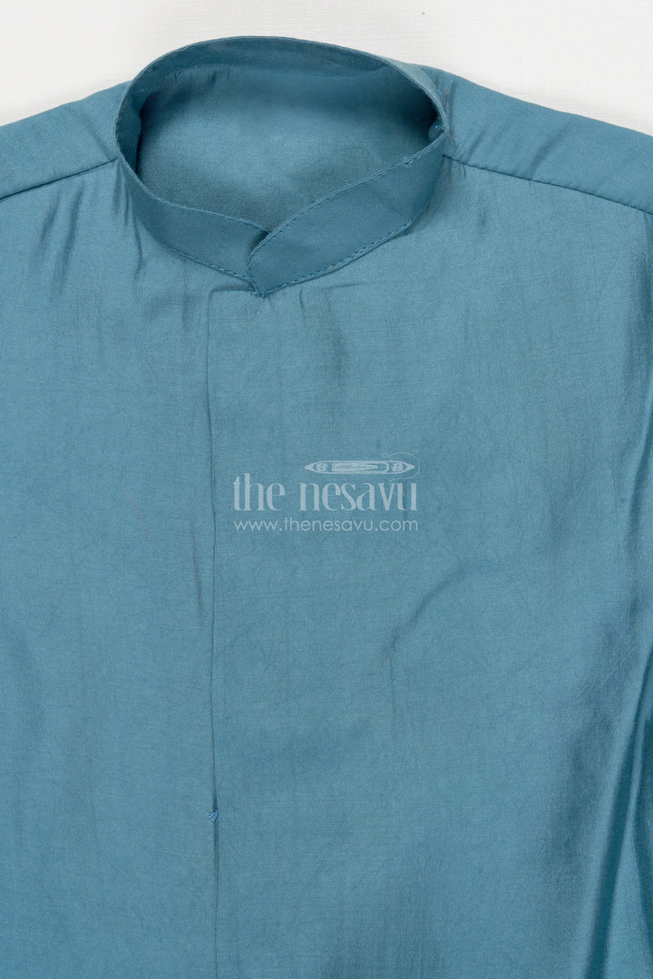 The Nesavu Boys Jacket Sets Boys Jacket Kurta Set for Festive Functions and Weddings Nesavu Nesavu boys jacket kurta set floral embroidery weddings festive occasions