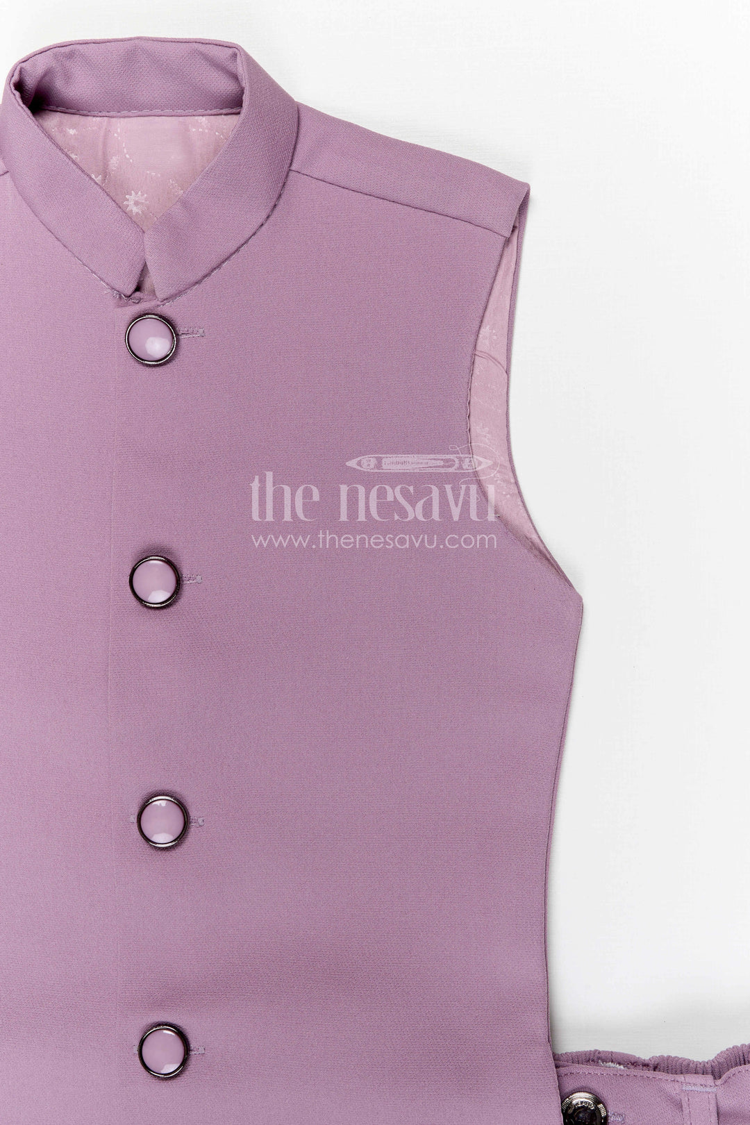 The Nesavu Boys Jacket Sets Boys Jacket Set for Festive Celebrations and Wedding Functions Nesavu Nesavu boys viscose silk blend jacket set with designer embroidery for festive and wedding occasions