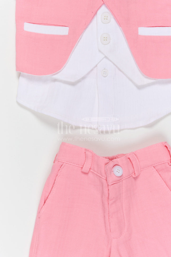 The Nesavu Boys Jacket Sets Boys Jacket Set for Festive Occasions and Traditional Celebrations Nesavu Nesavu boys muslin cotton jacket set for festive occasions weddings and cultural celebrations