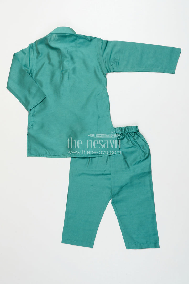 The Nesavu Boys Jacket Sets Boys Jacket Set for Weddings and Festive Occasions Nesavu Nesavu boys festive jacket set digital print weddings special family celebrations