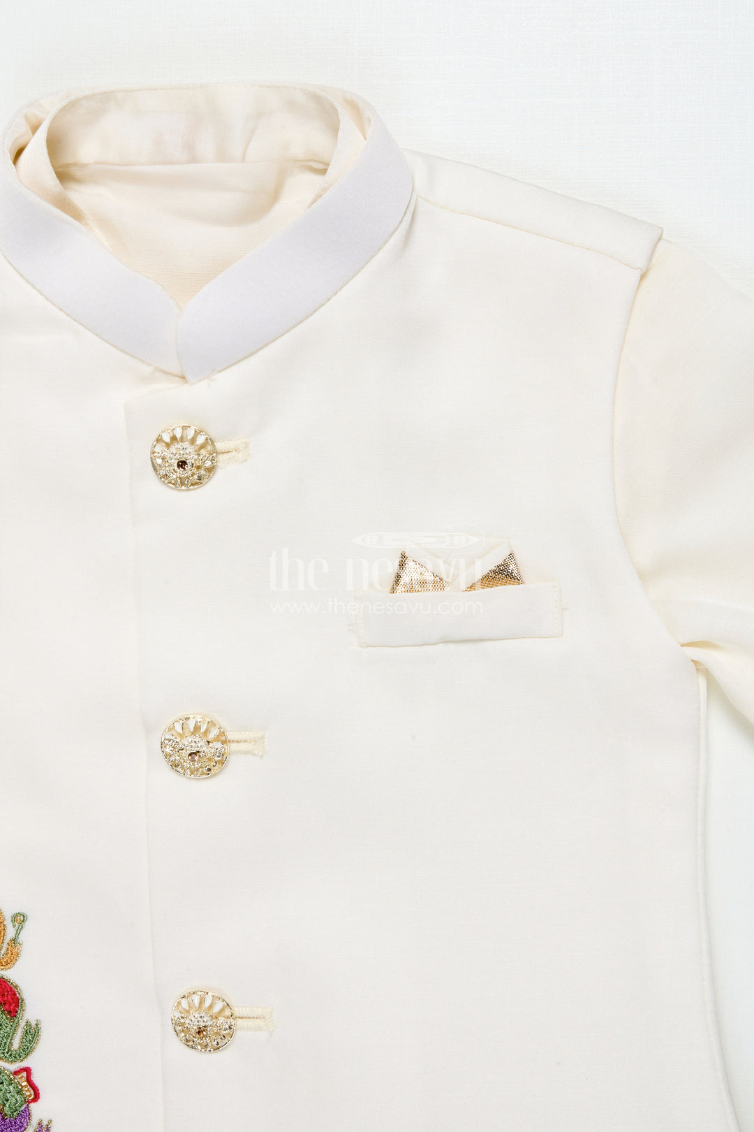 The Nesavu Boys Jacket Sets Boys Jacket Set for Weddings and Traditional Family Celebrations Nesavu Nesavu boys embroidered jacket dhoti set silk weddings naming ceremony celebrations