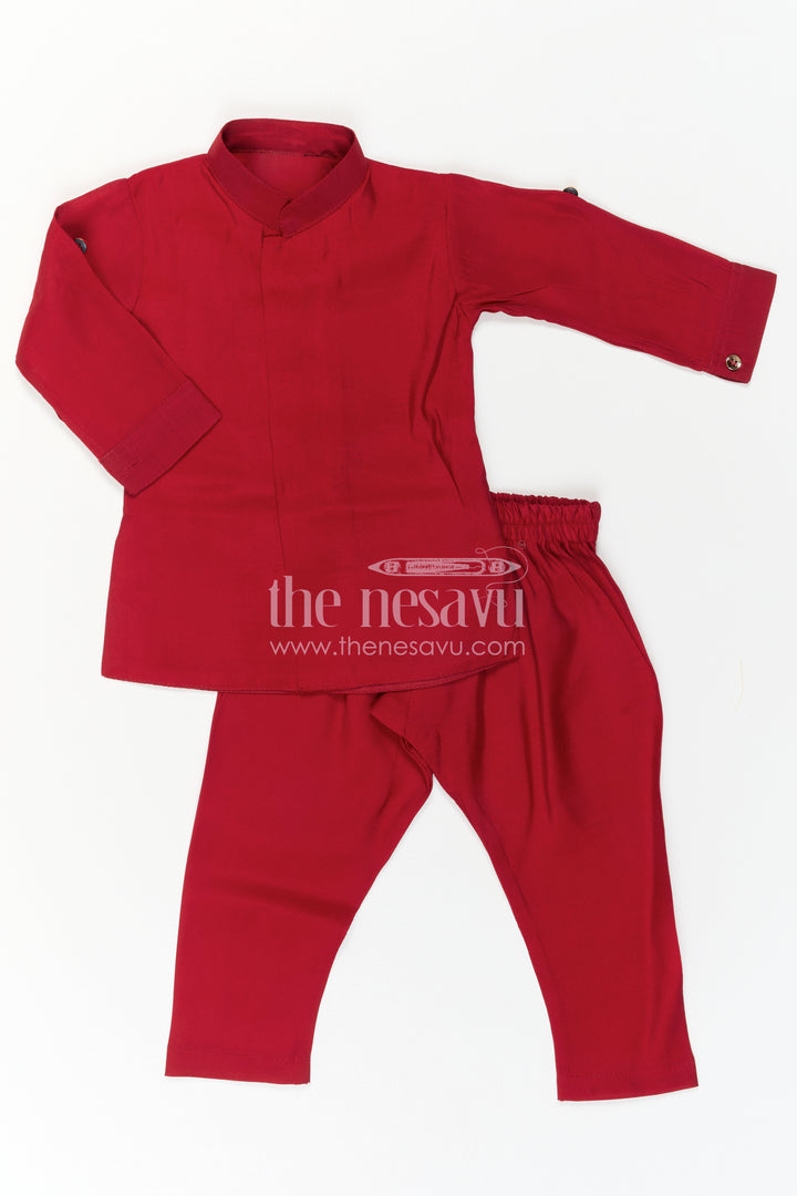 The Nesavu Boys Jacket Sets Boys Kurta Jacket Set for Festive Occasions and Family Weddings Nesavu Nesavu Boys Festive Kurta Jacket Set With Printed Ethnic Jacket For Weddings And Celebrations