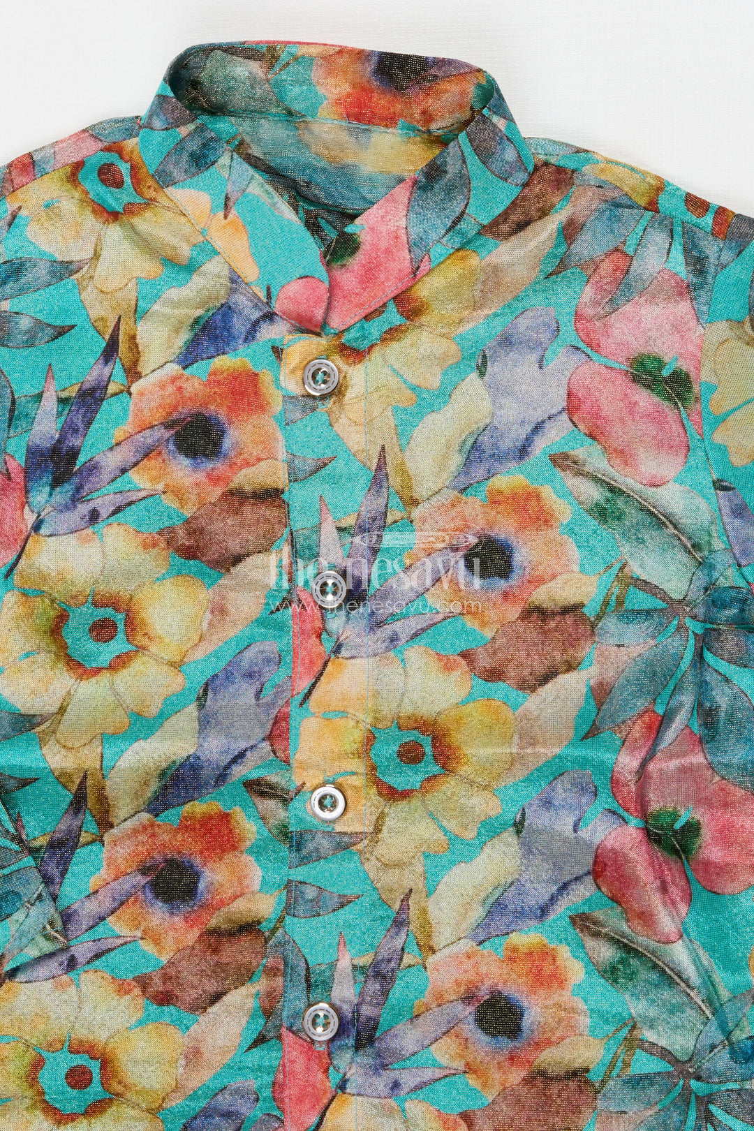 The Nesavu Boys Jacket Sets Boys Kurta Pant Set with Printed Jacket for Birthdays and Ethnic School Days Nesavu Nesavu boys kurta pant set with printed Nehru jacket for birthdays and ethnic day at school