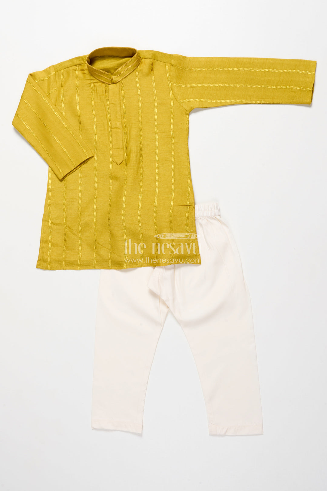 The Nesavu Boys Kurtha Set Boys Kurta Set for Weddings and Festive Occasions Nesavu Nesavu boys kurta set silk blend weddings festive functions ethnic occasions