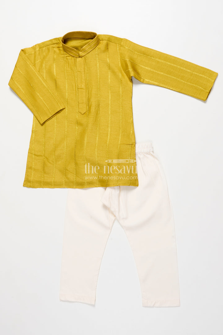 The Nesavu Boys Kurtha Set Boys Kurta Set for Weddings and Festive Occasions Nesavu Nesavu boys kurta set silk blend weddings festive functions ethnic occasions