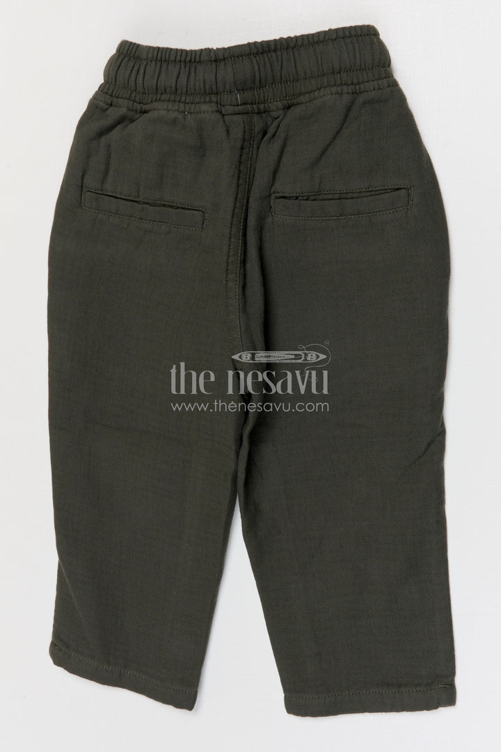 The Nesavu Boys Pant Boys Lightweight Muslin Cotton Pants for Playtime and Daily Wear Nesavu Nesavu boys lightweight muslin cotton pants for playtime and daily wear breathable kids pants